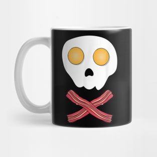 Bacon & Eggs Skull & Crossbones T-Shirt Fried Breakfast Mug